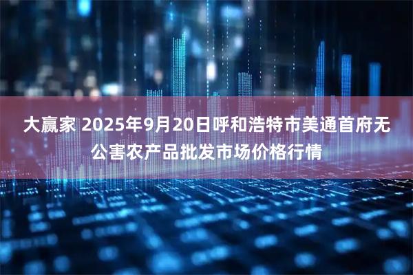 大赢家 2025年9月20日呼和浩特市美通首府无公害农产品批发市场价格行情